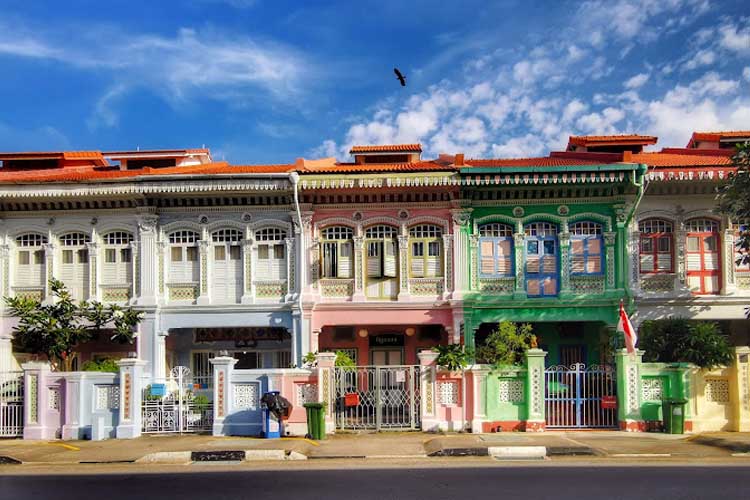 spot foto di singapura Peranakan Houses Joo Chiat